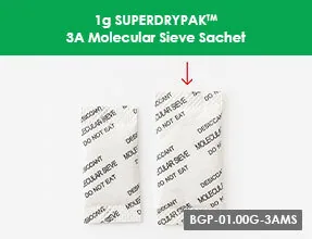 1g SUPERDRYPAK™ 3A Molecular Sieve Sachet